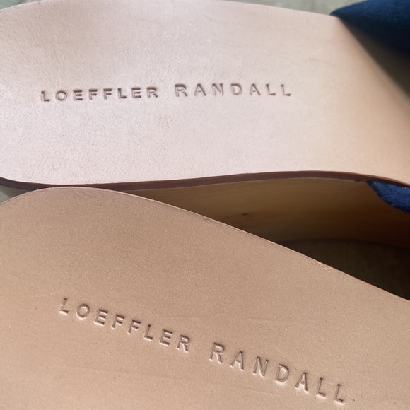 NWOT Loeffler Randall Taylor Wedge Mule Sandal Navy Suede Women's Size 8.5 - 9 - Picture 11 of 15